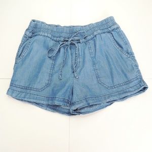 Love Tree Shorts - Love Tree Drawstring Chambray Shorts Small Love Tree Shorts - Love Tree Drawstring Chambray Shorts Small